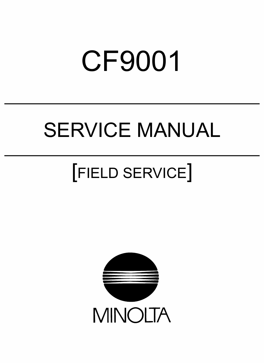 Konica-Minolta MINOLTA CF9001 FIELD-SERVICE Service Manual-1